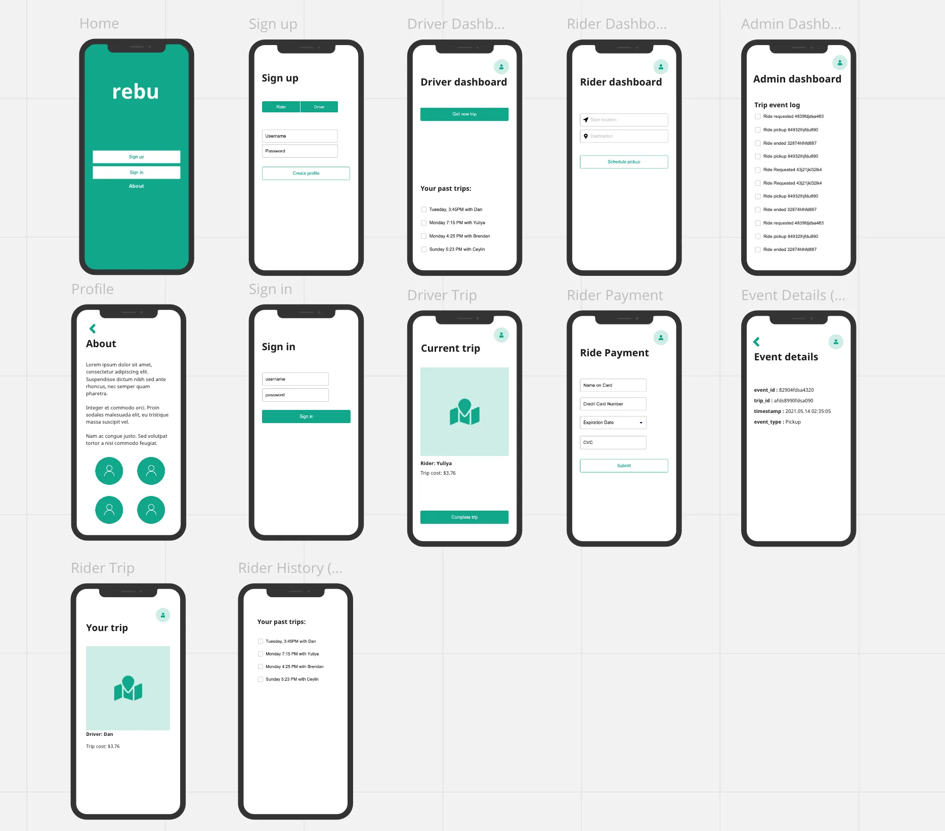 Rebu wireframe