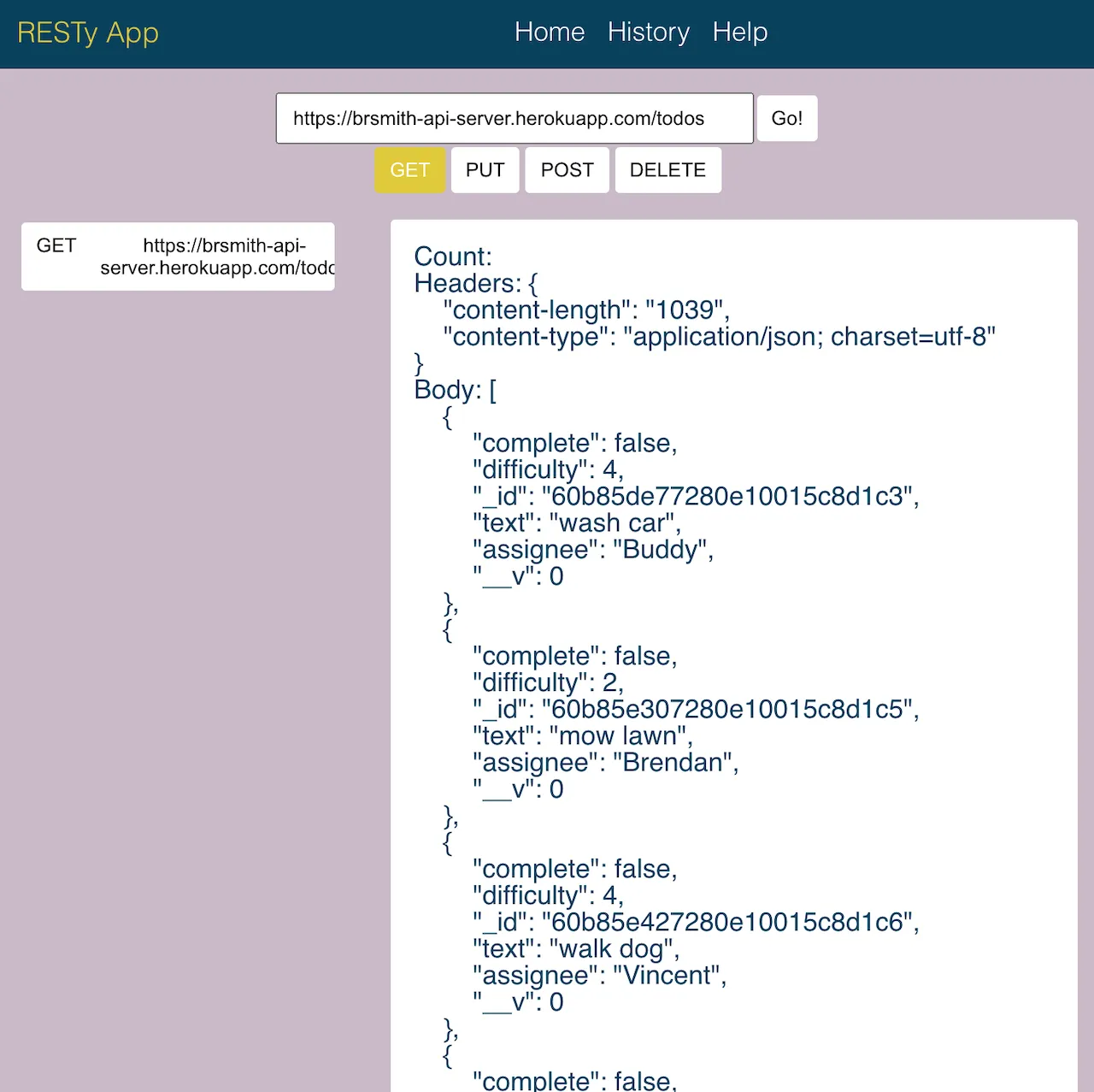 RESTy API utility