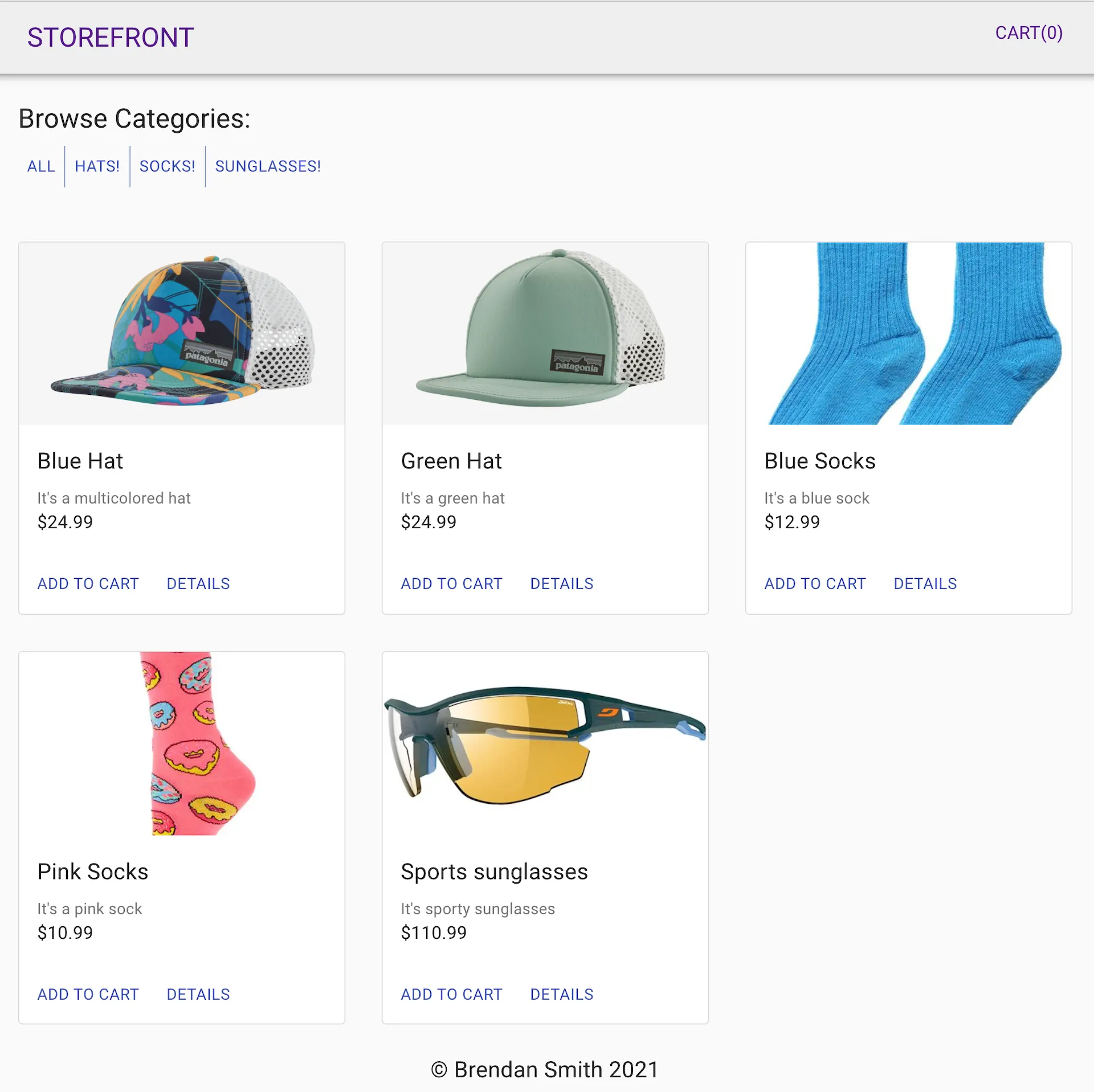 Ecommerce emulation application